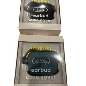 Heyday Black and Teal Earbud Case Covers